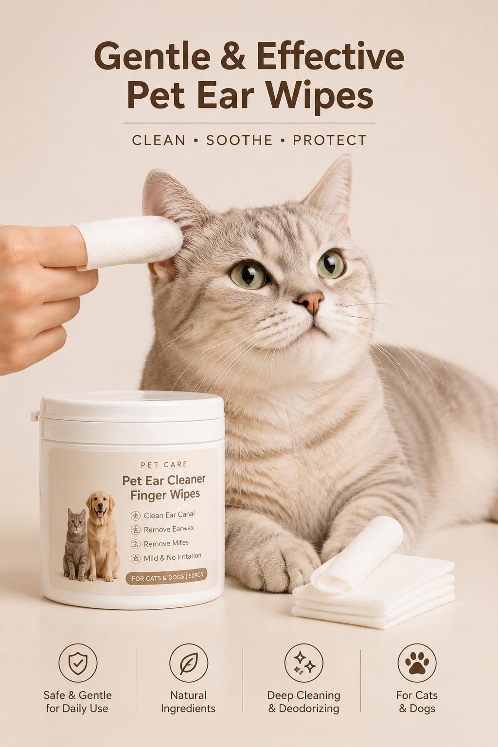 Pet Ears Wipes