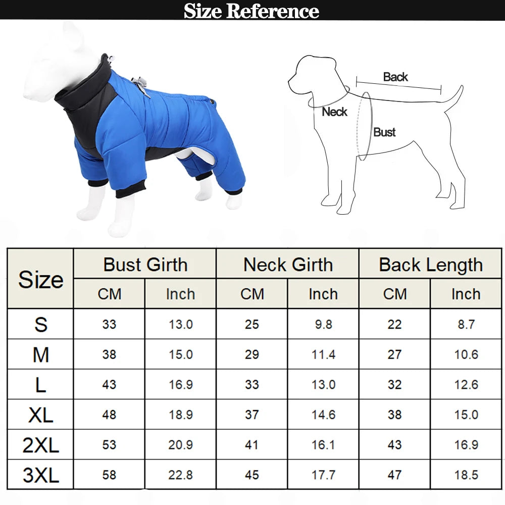Waterproof Dog Jumpsuit Coat Winter